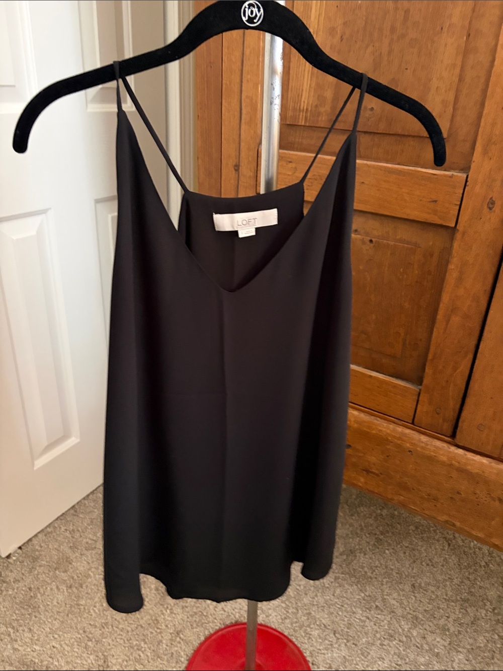 LOFT Black V-Neck Spaghetti Strap Cami